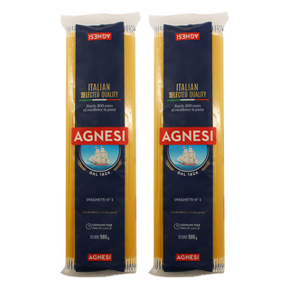 AGNESI 義大利麵直麵 NO.3 500g 義大利嚴選品質, 2包