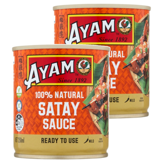AYAM 雄雞標 沙嗲醬, 100% 天然, 即食, 溫和, 250ml, 2罐