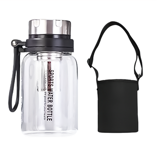 泡茶水壺 高硼矽玻璃 耐熱達500℃ 附贈手提袋, 1個, 透明, 750ml