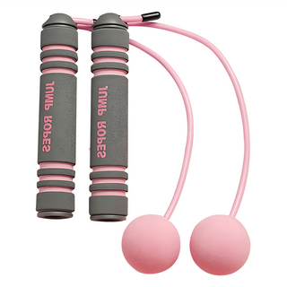 Nopeasti 諾比 無繩跳繩/健身運動燃脂 負重繩球兩用/鋼絲跳繩, 1組, 粉色
