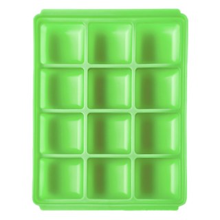 tgm 馬卡龍 白金矽膠副食品冷凍儲存分裝盒, 綠色, 1個
