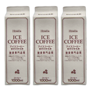 HOMER 加糖咖啡, 1L, 3瓶