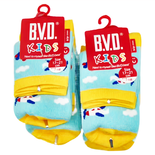 B.V.D. 飛上雲端1/2童襪 Set 6雙 尺寸 17-21cm