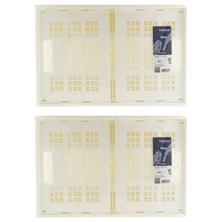 livinbox 耐重折疊籃 大 適用於購物、郊遊野餐、洗衣籃、倉儲管理, 白色, 2個