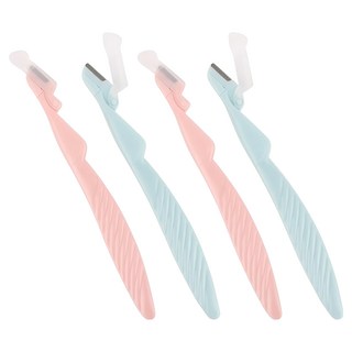 NIKKEN 1/2修眉刀2件組 16 x 2 x 1cm, 2組, 蜜桃色 + 天空藍