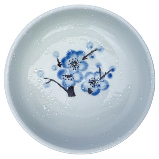 新食器 梅花香手繪 3.75吋泡菜碟 9.5 x 2.5cm, 1個, 雪花白藍花