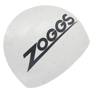 ZOGGS 超彈性環保矽膠泳帽 - Easy Fit Eco Cap 人體工學設計, Free, 白, 1個