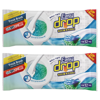 Easy drop 不沾手拋棄式馬桶刷替換刷頭 補充包 12入, 白色, 2包