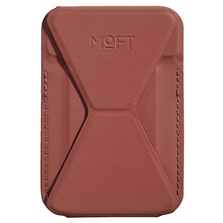 MOFT 磁吸式手機支架 MOVASTM (支援 MagSafe) 純素皮革 卡片收納, 可可棕, 1個