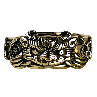 財神小舖 夯枷代刑除罪戒指 可調整式, 復古銅