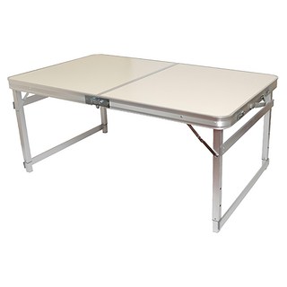 FOSO 可調桌腳堅硬方管鋁合金折疊桌 時尚白 露營折疊桌, 展開120 x 60cm, 1個, 120cm