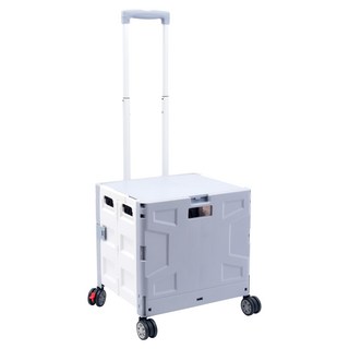 TRENY 萬向加大輪折疊推車, 灰白色, 1個