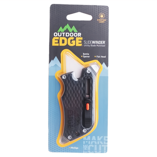 美國Outdoor Edge SLIDEWINDER 滑動式短刀 黑色 多功能EDC工具 附背夾 OEDSWK-30C, 1支
