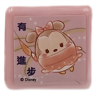Disney 迪士尼 Ufufy方形連續印章 UFST30-2 6個, 有進步飛翔米妮 黑色, 1組
