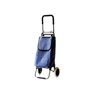 JUST HOME 日式簡約素色三輪保鮮購物車 超大口徑 方便好取用, 藍色, 1台