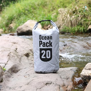 OceanPack 台灣現貨 防水桶包 雙肩包 30L, 25 x 70cm, 灰色