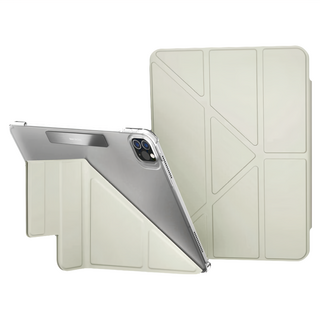 SwitchEasy 魚骨牌 Origami Nude 支架透明背蓋保護套, iPad Pro 11/Air 10.9/11, 灰色, 1個