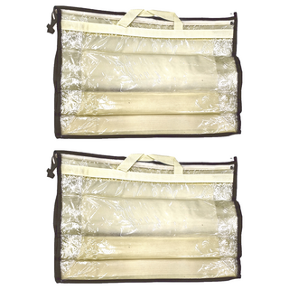 美得像專櫃 透明包包防塵收納袋 米色, 2個, 1個