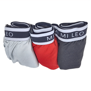MI MI LEO 台灣製男士彈力織帶透氣舒適內褲 3件組