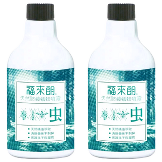 HUKUROU 福來朗 天然防蟑蟻蚊噴霧補充瓶, 500ml, 2瓶