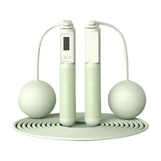 ANTIAN 智能計數跳繩 無繩有繩設計 橡膠包膠設計 夜視高清大屏, 綠色, 1組