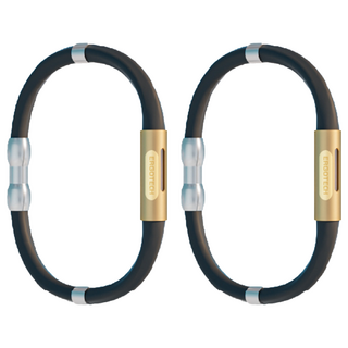 Ergotech 人因科技 Anion 負離子能量矽膠手環 黑色 柔軟耐拉扯, 2條