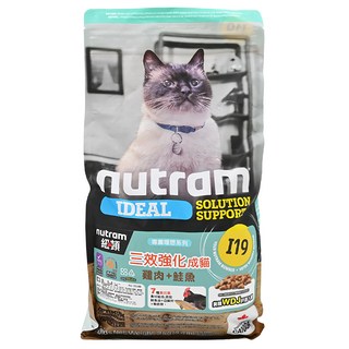 Nutram 紐頓 成貓用 專業理想系列 三效強化 乾飼料 I19 19種草本組合 呵護皮毛健康, 雞肉 + 鮭魚, 2kg, 1袋