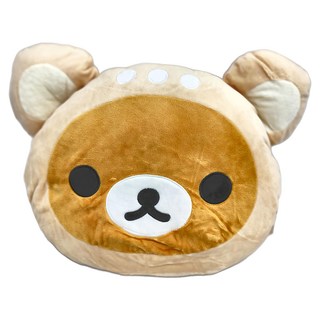 Rilakkuma 拉拉熊 梅花小鹿造型 溫暖靠枕 附輕柔毛毯, 咖啡色
