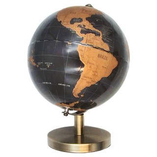 suck UK 桌上型刮刮樂地球儀（小）, Black Ocean