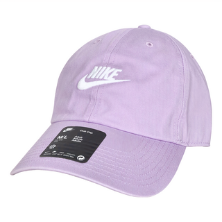 NIKE 耐吉 運動帽 FB5368-511, 馬卡龍紫 + 白色, 1個