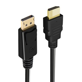 Bravo-U DisplayPort轉HDMI轉接線 1.8m 黑色，電腦連接顯示器，高畫質影音傳輸, 1102DISTOHDMI, 1條