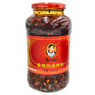 老干媽 香辣脆油辣椒, 洋蔥香 花椒麻 辣椒辣, 焦香甘美, 670g, 1罐