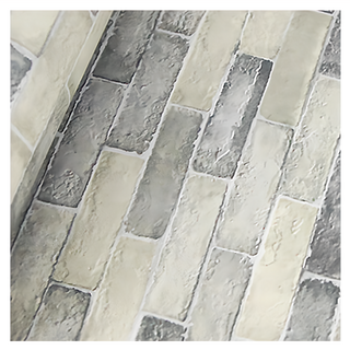 WA. WALL ART 仿磚紋文化石壁紙 防水自黏壁紙 青灰磚 PVC材質, 60 x 300cm