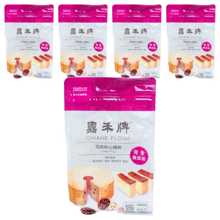嘉禾牌低筋粉心麵粉 1kg, 5包