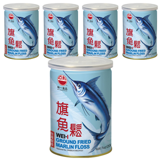 味一 旗魚鬆, 鮮香海味吃的到, 無味精防腐劑, 防潮罐裝, 200g, 5罐