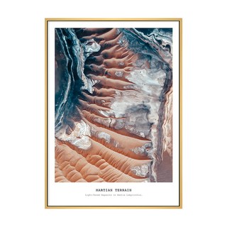 菠蘿選畫所 火星地貌 流動縱橫 藝術畫作, 木色