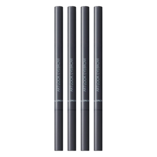 The SaeM 得鮮 自然柔順持色眉筆，獨特三角狀筆芯，自然顯色，質感柔軟，附眉刷, 02 深棕色, 4支