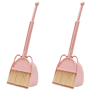 兒童小掃把 迷你小巧乾濕兩用, 粉色, 2個
