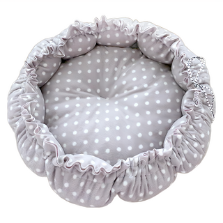 寵物南瓜窩, 淺灰波點, L, 1個