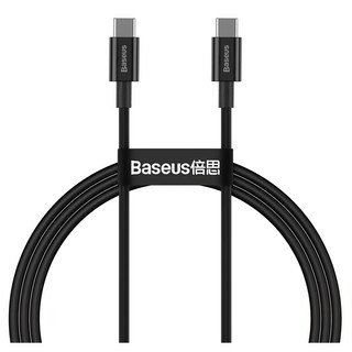 Baseus 倍思 優勝系列 Type-C快充數據線 100W 適用iPhone15, 2m, 黑色, 1條