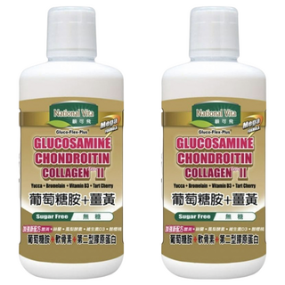 National Vita 顧可飛 葡萄糖胺薑黃軟骨素 Biocell+FYC 25專利升級配方, 946ml, 2瓶