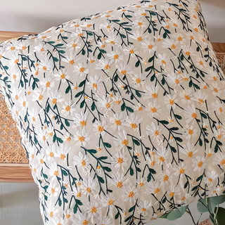 THiRTEEN 拾參家居 刺繡抱枕套 純棉, 45 x 45cm, 田園碎花