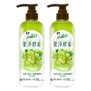 毛寶 小蘇打果淨酵素洗滌液體皂，食器蔬果用 麝香葡萄香氛, 700g, 2瓶