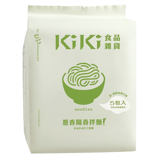 KiKi 食品雜貨 蔥香陽春拌麵 Set 內附特製醬包 非油炸純手工麵, 5包
