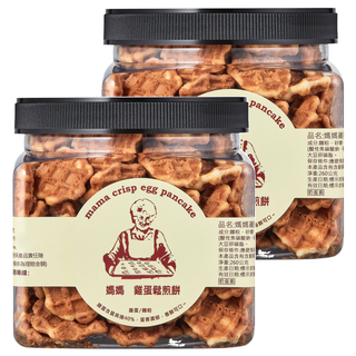 恩澤食品 媽媽雞蛋鬆煎餅，濃郁蛋香，酥脆口感，雞蛋含量高達40%, 260g, 2罐