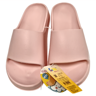 FUN PLUS 經典生活厚底休閒拖鞋，摩擦力up，弧形微包覆，行走不滑走, 370mm/380mm, 粉色