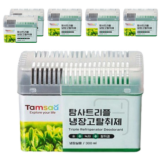 Tamsaa 冰箱除臭劑 Set 木炭綠茶除臭凝膠三重除臭 可用90天, 300ml, 6個