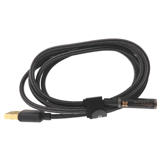 Mcdodo 麥多多 稜鏡系列 Lightning 蘋果彎頭透明數據線 1.2M 黑色 3A 鋅合金+尼龍編織, 50g, 1條