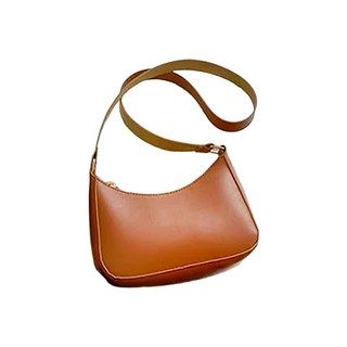 月牙包 質感單肩包 2個, 20 x 15 x 6.5cm, 奶茶棕