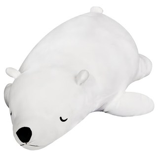 葉子小舖 北極熊娃娃抱枕, 75cm, 白色